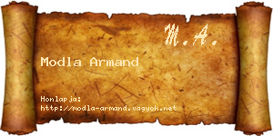 Modla Armand névjegykártya